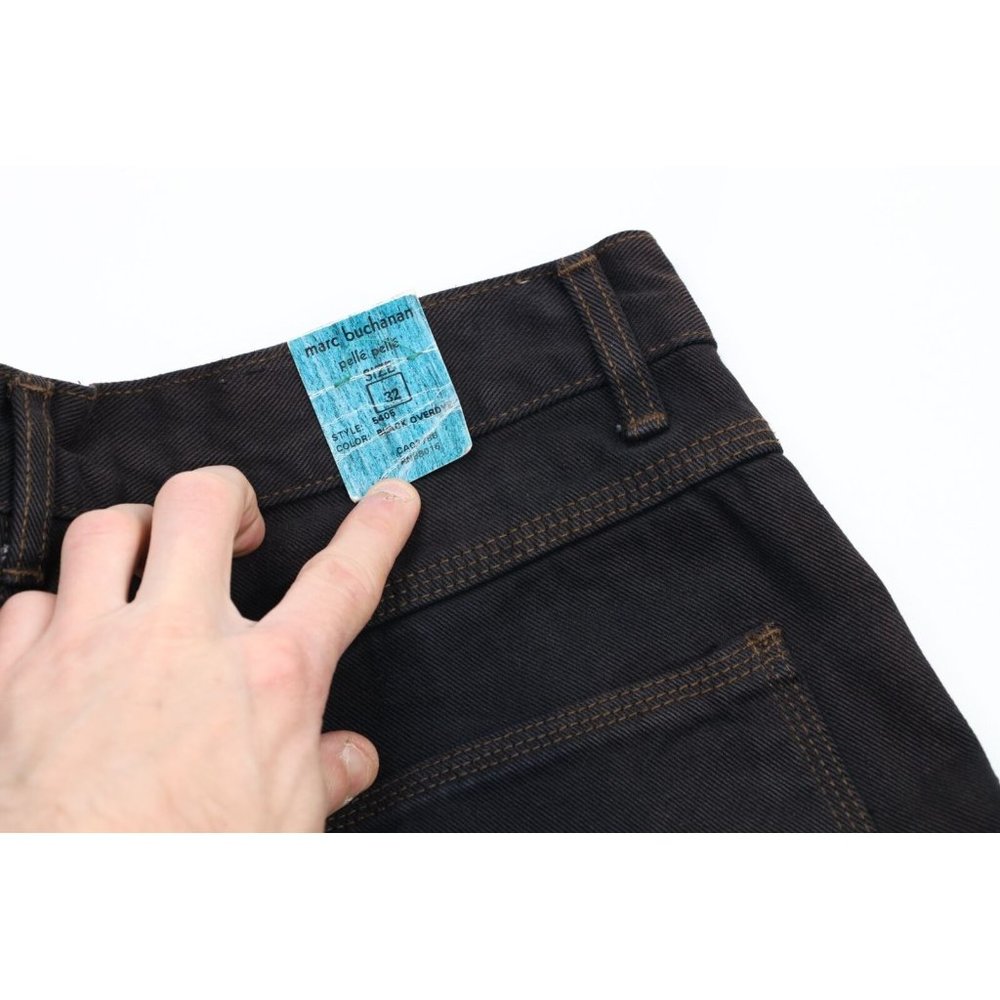 NOS Vtg 90s Pelle Pelle Mens 32x34 Spell Out Hip Hop Baggy Fit Big Pocket Jeans - Picture 12 of 12